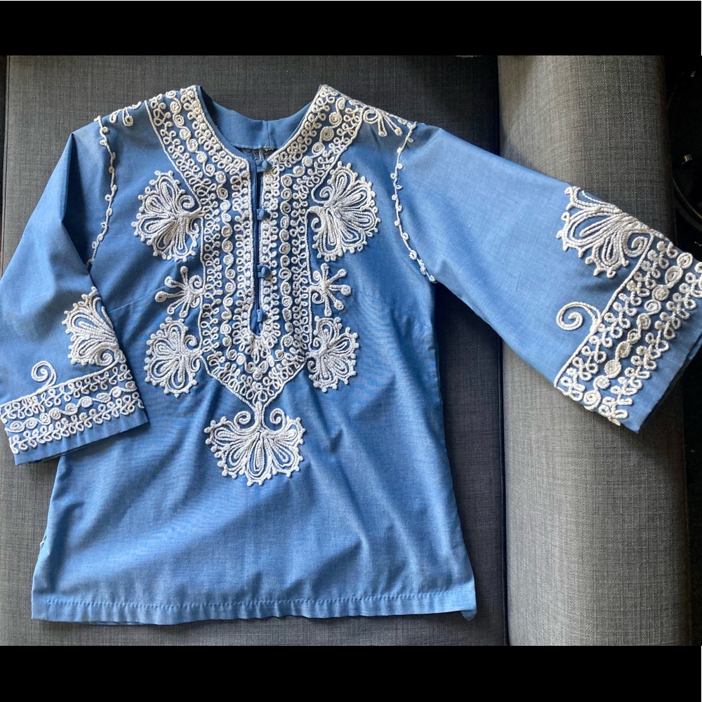 Vintage 60’s 70’s boho embroidered tunic!
